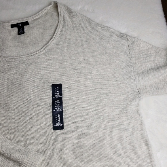 Gap Cream Color Sweater Top Sz XL New - Picture 5 of 8